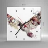 Wanduhr - Quadrat - Glasuhr - Vogel Abstraktion - 30x30cm - Produktbild-Vorschau 3