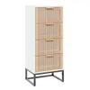 vidaXL Highboard blanc 40x30x95 cm bois composite Voir les images du produit 2