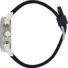 Side view of a watch with a black strap. Voir les images du produit