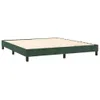 A dark green bed frame with wooden slats and black legs, shown from a side angle against a white background. Produktbild-Vorschau