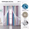 OKWISH 2 Stück Vorhang blickdichte Gardine Weiß Ösen 132 x Produktbild-Vorschau 2