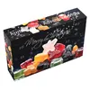A close-up of an advent calendar box filled with colorful gummy candies. Produktbild-Vorschau