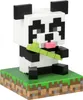A Minecraft-themed panda figurine holding a bamboo stalk, standing on a grassy, blocky base. Náhled obrázku produktu