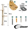 tiragraffi da parete da 132 cm con 2 piattaforme per gatti Anteprima dell’immagine prodotto 8