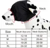 A size chart for a dog muzzle, showing measurements for mouth and neck sizes. Produktbild-Vorschau