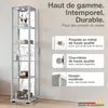 K-Möbel Vitrine en verre debout en alu / argent Voir les images du produit 2