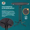 CASARIA® Stehtisch mit Husse 70cm Klappbar Grau Rund Holz Produktbild-Vorschau 3