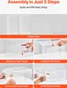 An instructional image showing the assembly steps for clear storage boxes. Náhľad obrázku produktu