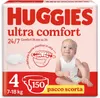 A package of Huggies Ultra Comfort diapers featuring a baby. Náhled obrázku produktu