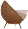 A rusty-looking, spherical fire pit with three legs, shown against a white background. Produktbild-Vorschau