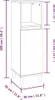 A line drawing of a tall, narrow cabinet with dimensions indicated by purple lines and text. Produktbild-Vorschau
