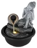 Springbrunnen, Schwarz-matt, Buddha, LED-Licht, H 19 cm Produktbild-Vorschau 1