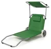 Chaise longue à roulettes avec toit Chaise longue pliante Voir les images du produit 10