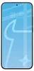 A smartphone screen displaying the time and date, with a stylized graphic overlay. Produktbild-Vorschau