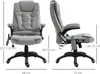Fotel biurowy Vinsetto z funkcją masażu, ergonomiczny fotel Podgląd zdjęcia produktu 7