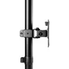 A close-up of a black monitor mount attached to a black pole. Produktbild-Vorschau