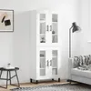 vidaXL Highboard Weiß 69,5x34x180 cm Holzwerkstoff Produktbild-Vorschau 1