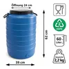 Plasteo 60 L Weithalsfass Lebensmittelecht HDPE Futtertonne Produktbild-Vorschau 2