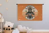 MuchoWow® Wandteppich Wandbehang Motorrad - Skelett - Produktbild-Vorschau 3
