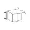 Kuchyňský boční sokl UNIT - 55x82 cm, bílý Náhled obrázku produktu 3