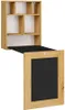 A wall-mounted desk with shelves above and a fold-down desk surface with a blackboard. Produktbild-Vorschau