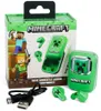 Sluchátka MINECRAFT zelená do uší TWS Slide s LED diodou Náhled obrázku produktu 12