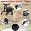 składany rollator 2 w 1, transportowy wózek inwalidzki z Podgląd zdjęcia produktu 6