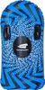 A blue and black patterned inflatable snow tube with handles and a central logo. Náhled obrázku produktu