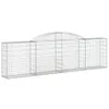 vidaXL Gabione mit Hochbogen 300x30x80/100 cm Verzinktes Produktbild-Vorschau 1