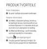 A list of product advantages in German. Produktbild-Vorschau