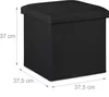Pouf Relaxdays con vano portaoggetti, pieghevole, imbottito Anteprima dell’immagine prodotto 4