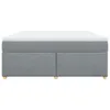 vidaXL Boxspringbett mit Matratze Hellgrau 180x200 cm Stoff Produktbild-Vorschau 4