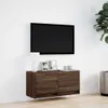 vidaXL TV-Wandschrank mit LED-Leuchten Braun Eichen-Optik Produktbild-Vorschau 4