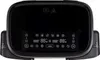 A close-up view of the digital control panel of a black kitchen appliance, likely an air fryer, showing various cooking icons and a digital display. Voir les images du produit