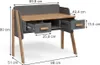 Schreibtisch Vitalispa Malia Grau/Artisan 97 x 51 cm mit 2 Produktbild-Vorschau 2