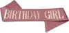 Oblique Unique Schärpe Birthday Girl mit Glitzereffekt für Produktbild-Vorschau 1
