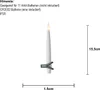 A single LED candle with a clip attachment, shown with measurement indicators. Podgląd zdjęcia produktu