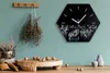 Uhr hexagonal 40 cm Glas Geräuschlos weiße Zeiger - Produktbild-Vorschau 2