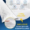 LILENO HOME Seitenschläferkissen 40x145 cm 2er Set (1100 g Produktbild-Vorschau 4