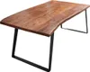 Esstisch Baumkante massiv Akazie nussbaum 140 x 80 schwarz Produktbild-Vorschau 2
