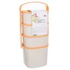 Orion | Lunchbox - 4-stufig - 2l + 3x1,15 l - Beige/Orange Produktbild-Vorschau 6