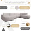 AX LIVING XXL Sofa U Form Didim Creme 378cm breit modern & Produktbild-Vorschau 5