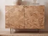 FineBuy Barschrank Akazie Massivholz 90cm Natur Weinregal Produktbild-Vorschau 2