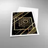 Poster - Poster ohne Rahmen - Abstraktion Quadrat Gold - Produktbild-Vorschau 3