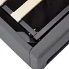 A close-up view of the corner of a bed frame, showing the upholstered side and the internal metal and wooden support structure. Náhľad obrázku produktu