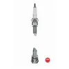 Two spark plugs are shown against a white background. One is larger and positioned above the other. A small red and white NGK logo is visible to the right of the smaller spark plug. Produktbild-Vorschau