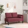 vidaXL Chaiselongue mit Kissen Weinrot Stoff Produktbild-Vorschau 2