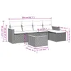 Modulares Garten-Sofa-Set 6-tlg., Poly Rattan Beige, Produktbild-Vorschau 9