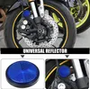 2pcs universel rond forme réflecteur pour moto bleu Voir les images du produit 3