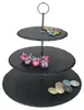 Schiefer-Etagere Rina schwarz 3-stöckig Ø35cm Produktbild-Vorschau 1
